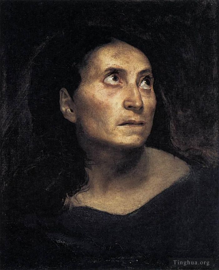 Ferdinand Victor Eugène Delacroix Peinture à l'huile - Une femme folle