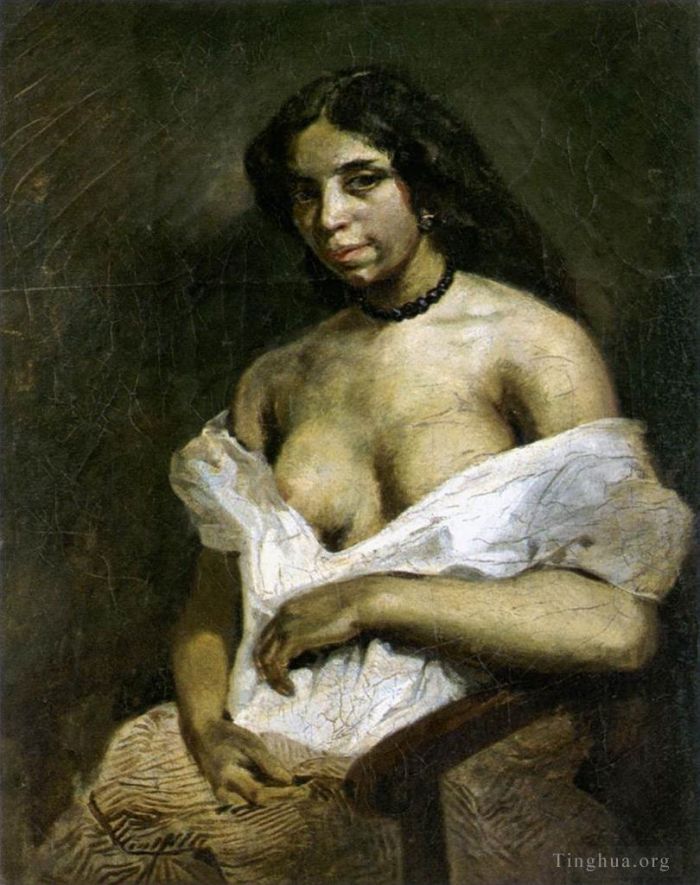 Ferdinand Victor Eugène Delacroix Peinture à l'huile - Aspasie