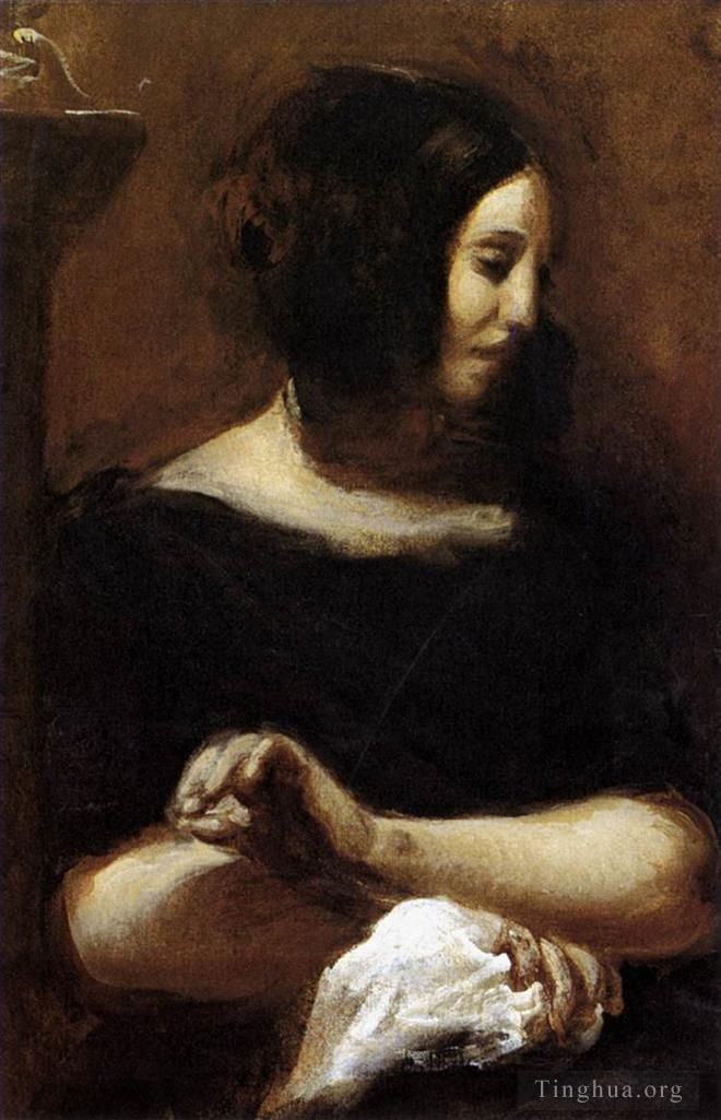 Ferdinand Victor Eugène Delacroix Peinture à l'huile - Georges Sand