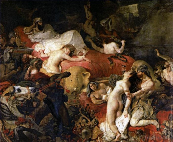 Ferdinand Victor Eugène Delacroix Peinture à l'huile - La Mort de Sardanapale