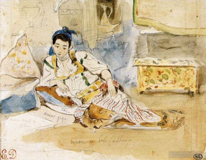 Ferdinand Victor Eugène Delacroix Types de peintures - Mounay ben Sultan