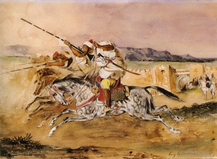 Ferdinand Victor Eugène Delacroix Types de peintures - Fantaisie arabe 1832