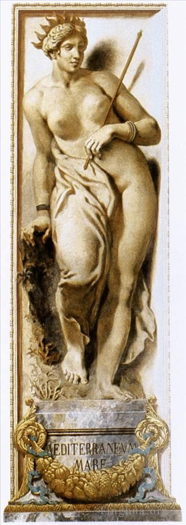 Ferdinand Victor Eugène Delacroix Sculpture - Le méditéranéen