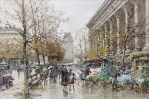 Eugène Galien-Laloue œuvres - Paris La marche aux fleurs