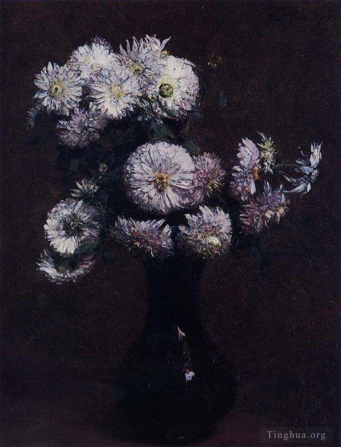 Henri Fantin-Latour Peinture à l'huile - Chrysanthèmes
