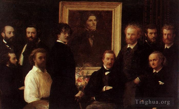 Henri Fantin-Latour Peinture à l'huile - Hommage à Delacroix 1864