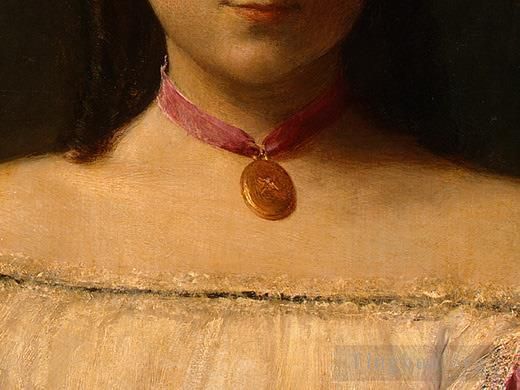 Henri Fantin-Latour Peinture à l'huile - Mademoiselle de Fitz James 186détail3