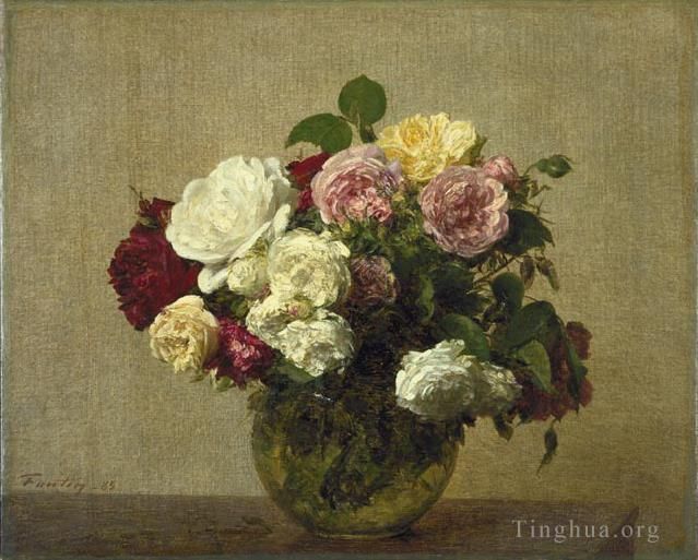 Henri Fantin-Latour Peinture à l'huile - Roses 1885