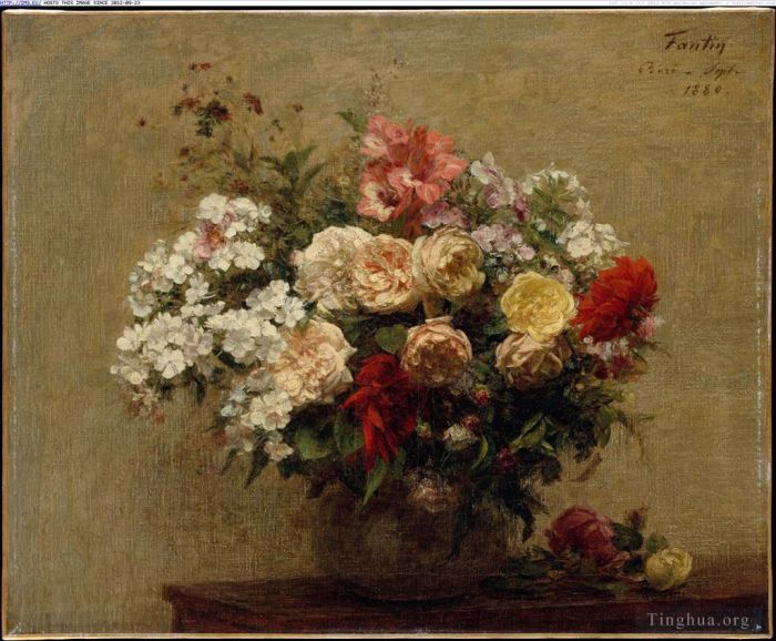 Henri Fantin-Latour Peinture à l'huile - Fleurs d'été