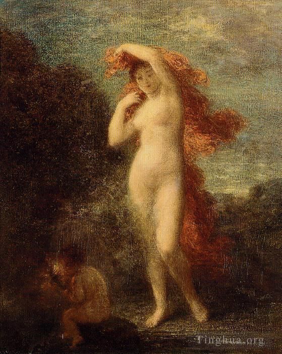 Henri Fantin-Latour Peinture à l'huile - Vénus et Cupidon