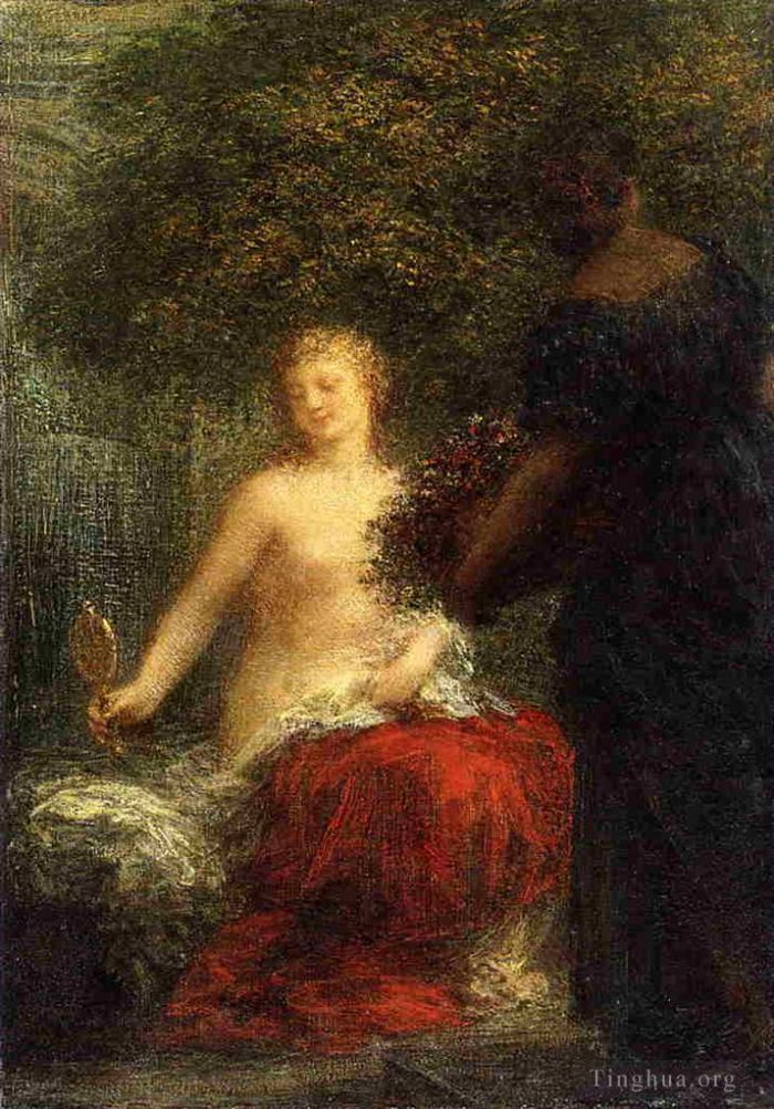 Henri Fantin-Latour Peinture à l'huile - Femme à sa toilettette