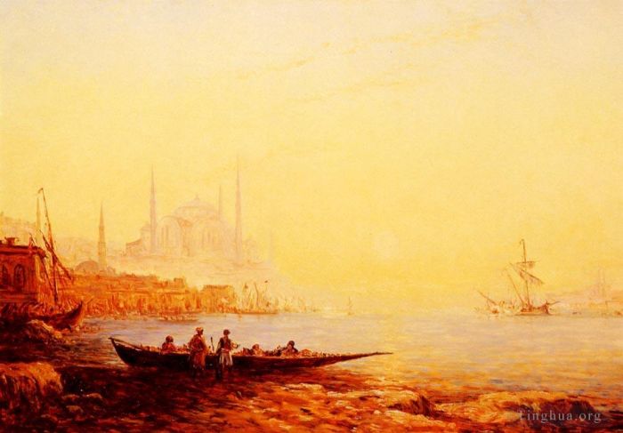 Félix Ziem Peinture à l'huile - Constantinople