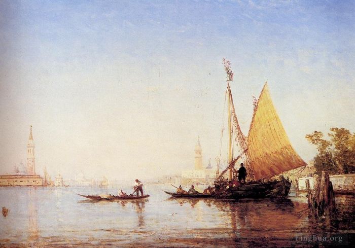Félix Ziem Peinture à l'huile - Le Grand Canal Venise