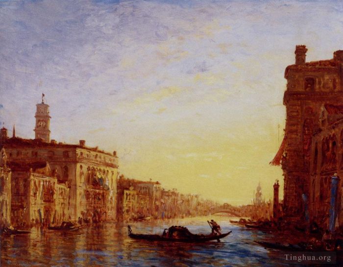 Félix Ziem Peinture à l'huile - Le Grand Canal