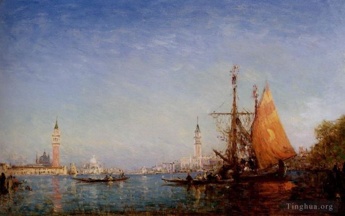 Félix Ziem Peinture à l'huile - Le Grand Conal Venise