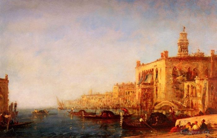 Félix Ziem Peinture à l'huile - Venise Le Grand Canal