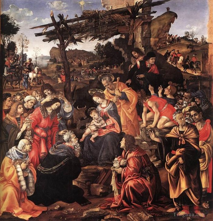 Filippino Lippi Peinture à l'huile - Adoration des Mages 1496
