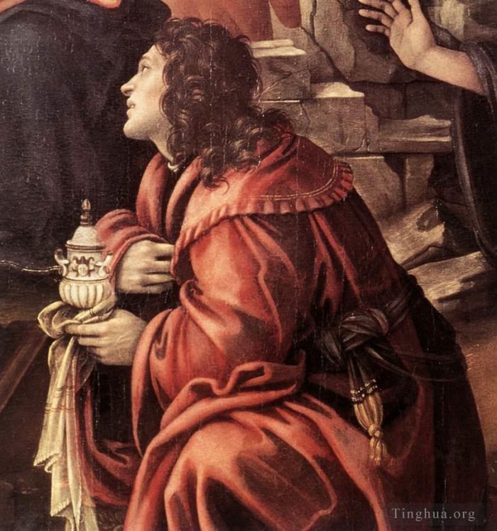 Filippino Lippi Peinture à l'huile - Adoration des Mages 1496détail1