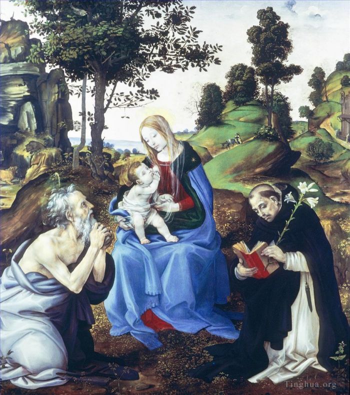 Filippino Lippi Peinture à l'huile - Sainte famille