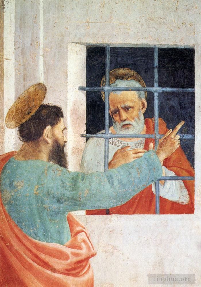 Filippino Lippi Peinture à l'huile - Saint Pierre visité en prison par Saint Paul