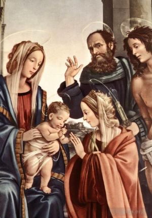 Filippino Lippi œuvres - Le Mariage de Sainte Catherine 1501détail1