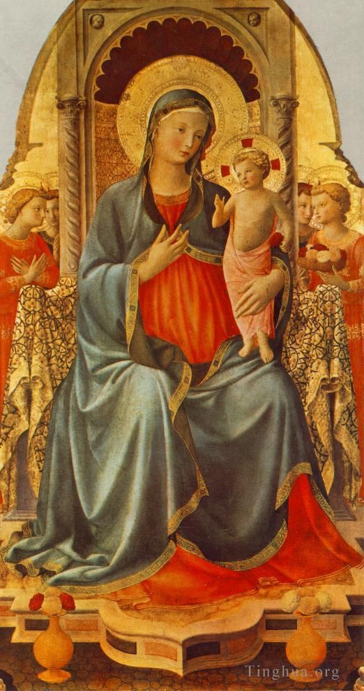 Fra Angelico Types de peintures - Madone avec l'Amour et les anges