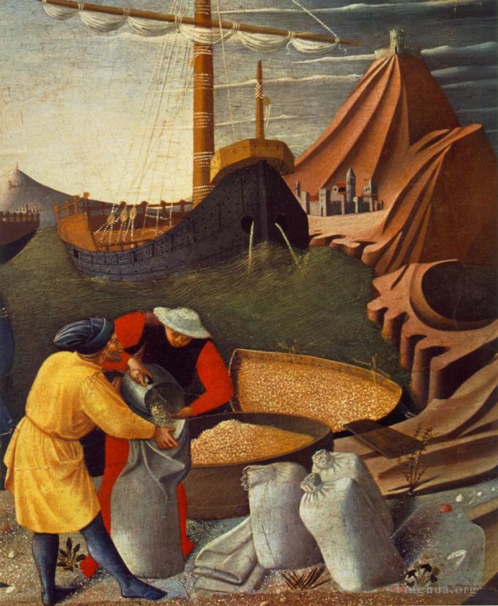 Fra Angelico Types de peintures - Histoire de Saint Nicolas Saint Nicolas sauve le navire