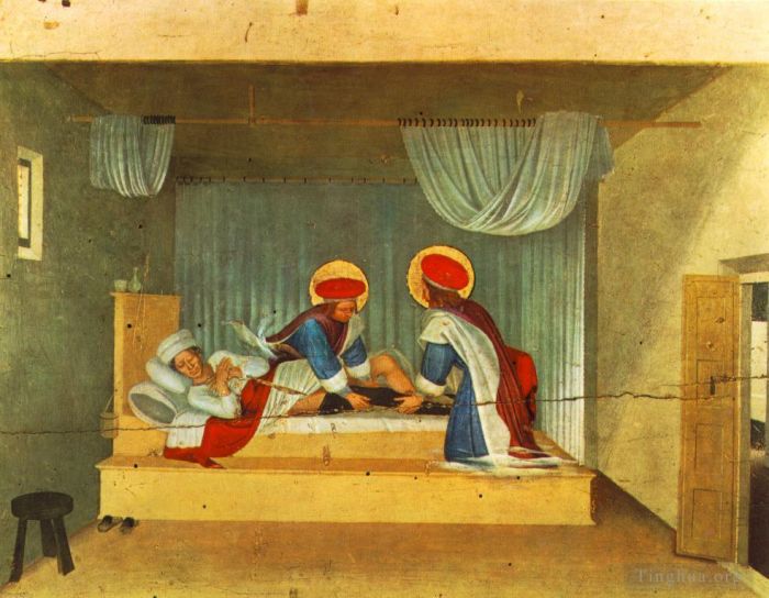 Fra Angelico Types de peintures - La guérison de Justinien par saint Côme et saint Damien