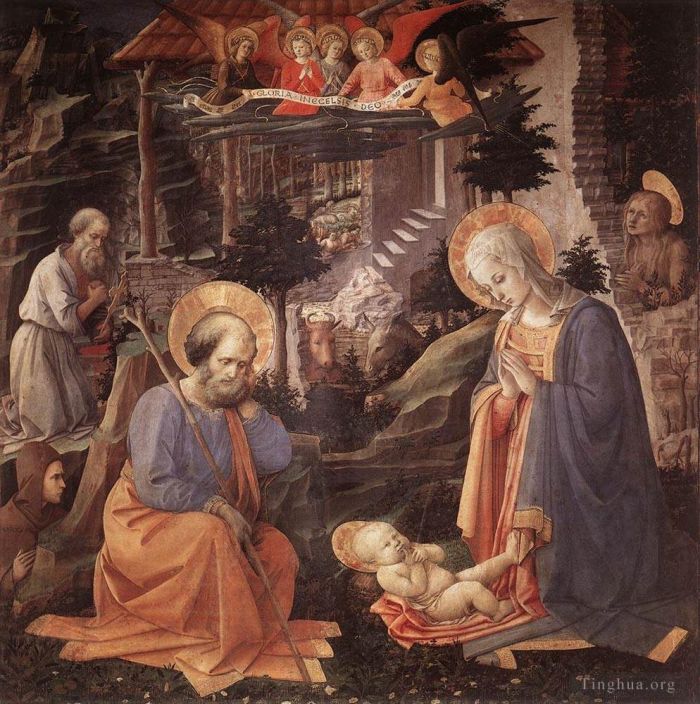 Fra Filippo Lippi Types de peintures - Adoration de l'enfant