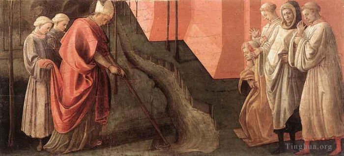 Fra Filippo Lippi Types de peintures - St Fredianus détourne la rivière Serchio