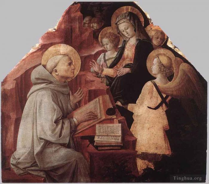 Fra Filippo Lippi Types de peintures - La Vierge apparaît à saint Bernard