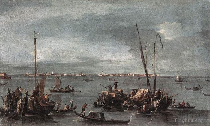 Francesco Guardi Peinture à l'huile - La lagune Regard vers Murano depuis la Fondamenta Nuove