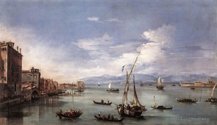 Francesco Guardi Peinture à l'huile - La lagune depuis la Fondamenta Nuove