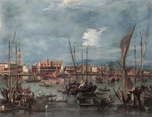 Francesco Guardi œuvres - Le Molo et la Riva degli Schiavoni du Bacino di San Marco
