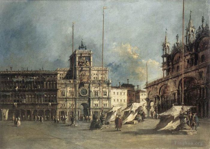 Francesco Guardi Peinture à l'huile - La Torre del Orologio