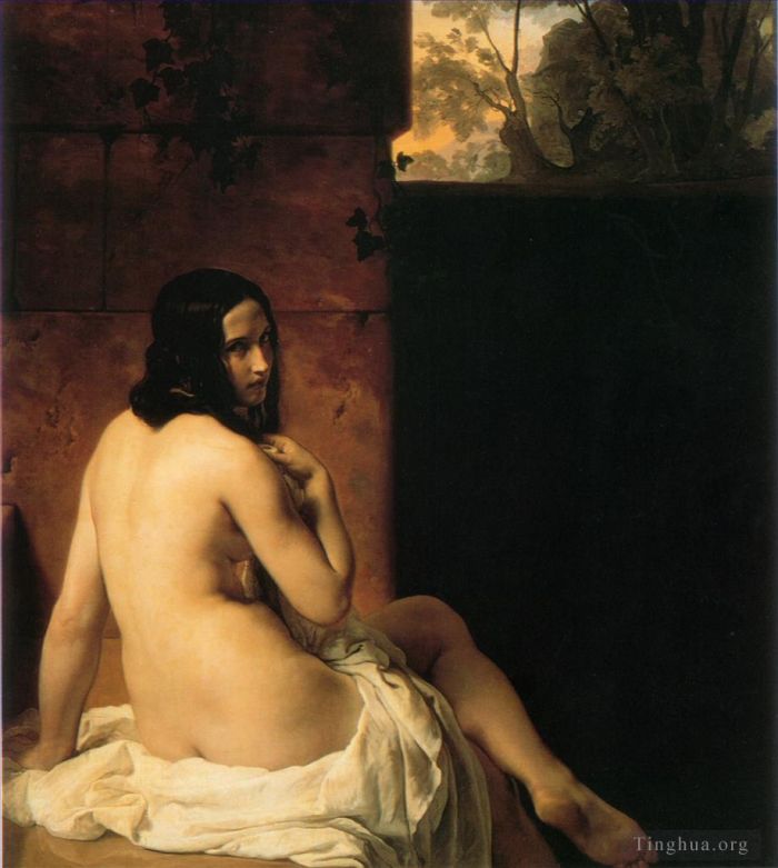 Francesco Hayez Peinture à l'huile - Susanna aux toilettes