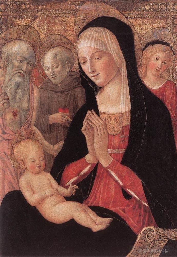 Francesco di Giorgio Types de peintures - Vierge à l'Enfant avec saints et anges