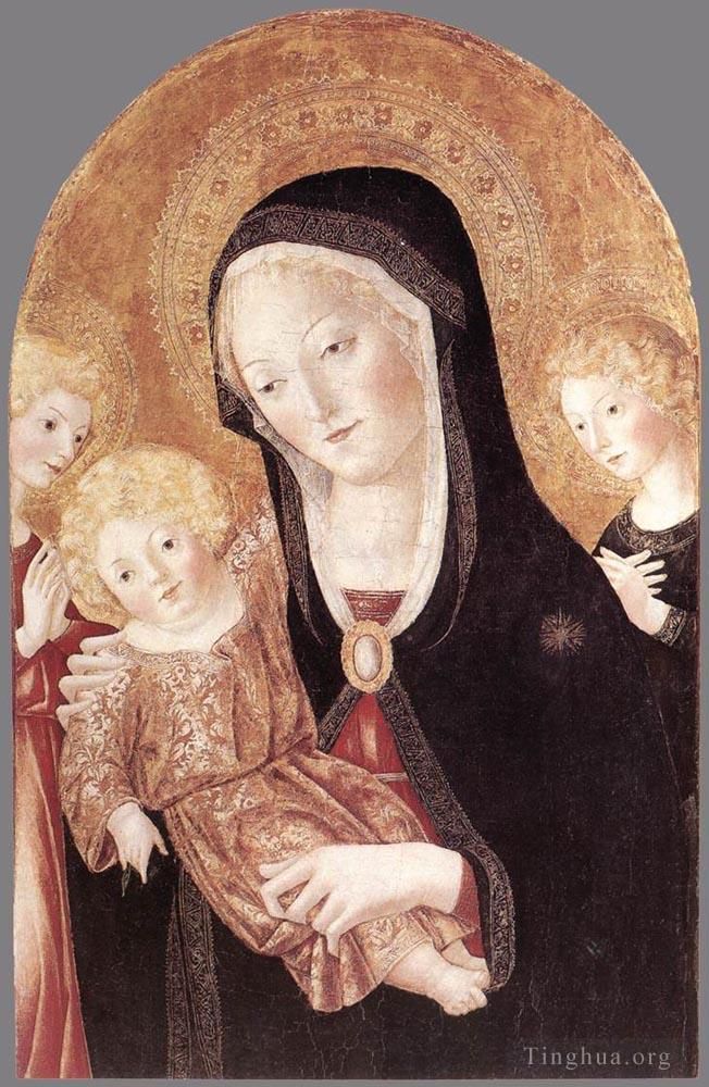 Francesco di Giorgio Types de peintures - Vierge à l'Enfant avec deux anges