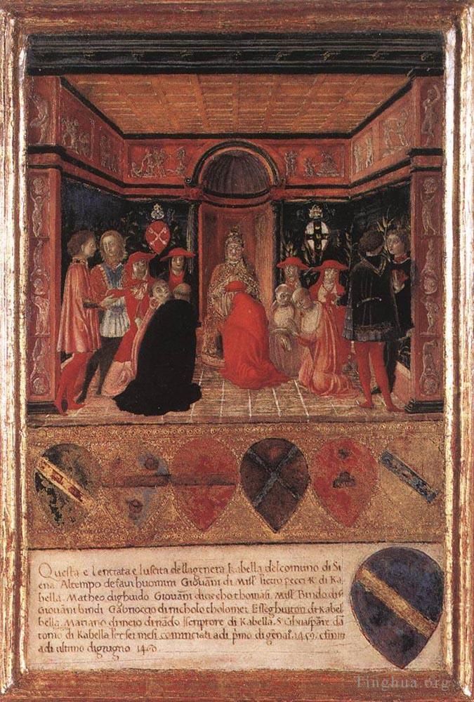 Francesco di Giorgio Types de peintures - Le pape Pie II nomme le cardinal son neveu