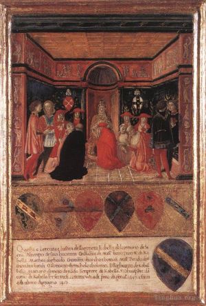 Francesco di Giorgio œuvres - Le pape Pie II nomme le cardinal son neveu