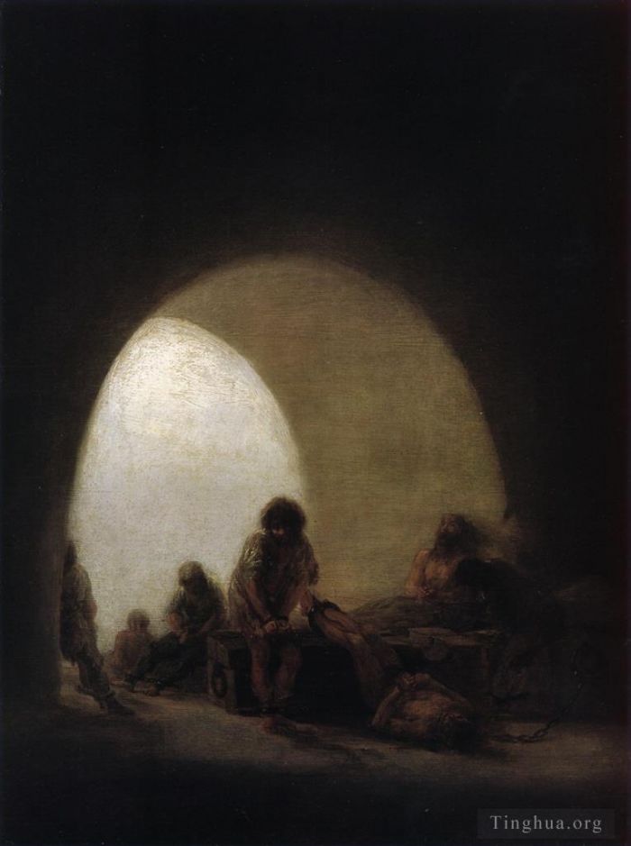 Francisco José de Goya y Lucientes Peinture à l'huile - Une scène de prison