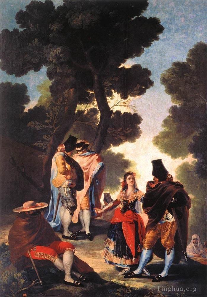 Francisco José de Goya y Lucientes Peinture à l'huile - Une promenade en Andalousie