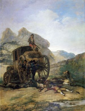 Francisco José de Goya y Lucientes œuvres - Attaque contre un entraîneur