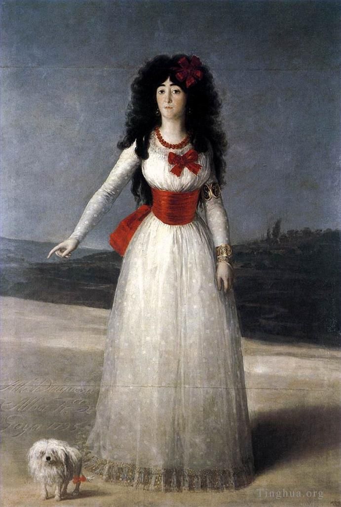 Francisco José de Goya y Lucientes Peinture à l'huile - Duchesse d'Albe