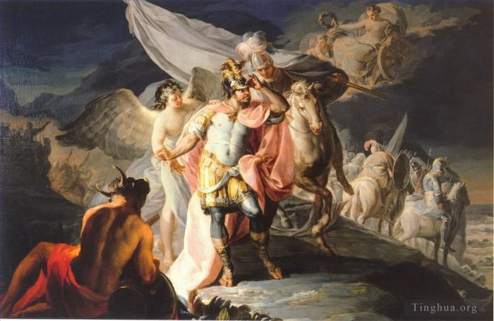 Francisco José de Goya y Lucientes Peinture à l'huile - Hanibal vencedor contempla Italia desde los Alpes