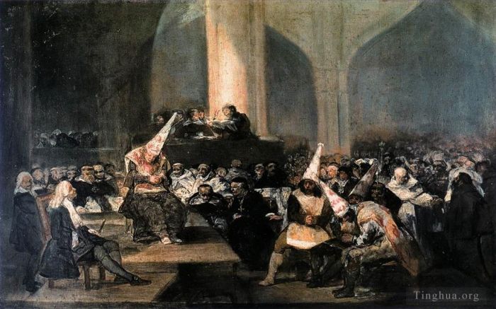 Francisco José de Goya y Lucientes Peinture à l'huile - Scène de l'Inquisition