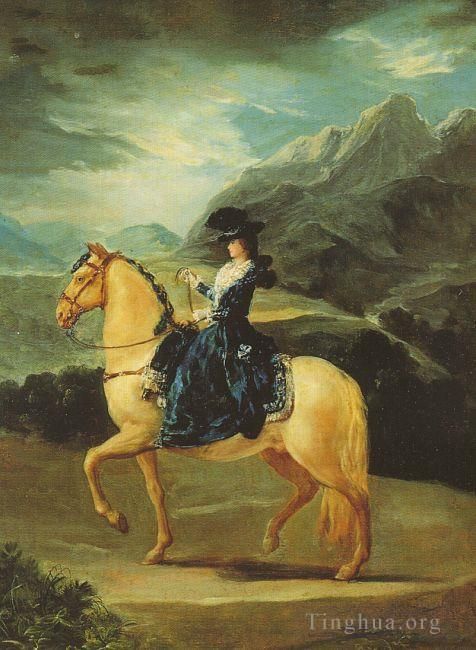 Francisco José de Goya y Lucientes Peinture à l'huile - Maria Teresa de Vallabriga à cheval