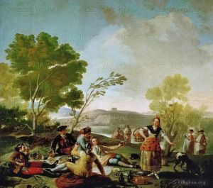 Francisco José de Goya y Lucientes œuvres - Pique-nique au bord du Manzanares