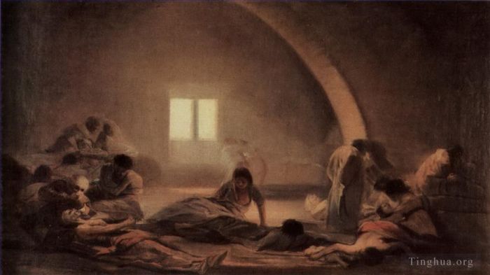 Francisco José de Goya y Lucientes Peinture à l'huile - Hôpital de la peste