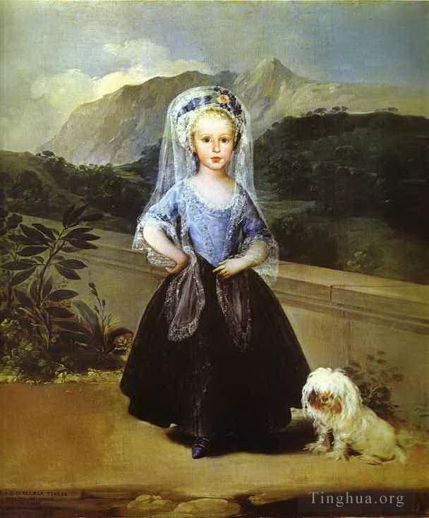 Francisco José de Goya y Lucientes Peinture à l'huile - Portrait de Maria Teresa de Borbon et Vallabriga